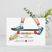 Skateboard Einladung (Stehend Vorderseite)