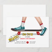 Skateboard Einladung (Vorne/Hinten)