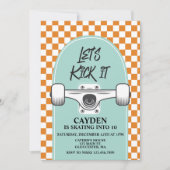 Skateboard - Einladung zum Geburtstag (Vorderseite)