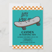 Skateboard - Einladung zum Geburtstag (Vorderseite)