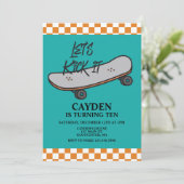 Skateboard - Einladung zum Geburtstag (Stehend Vorderseite)