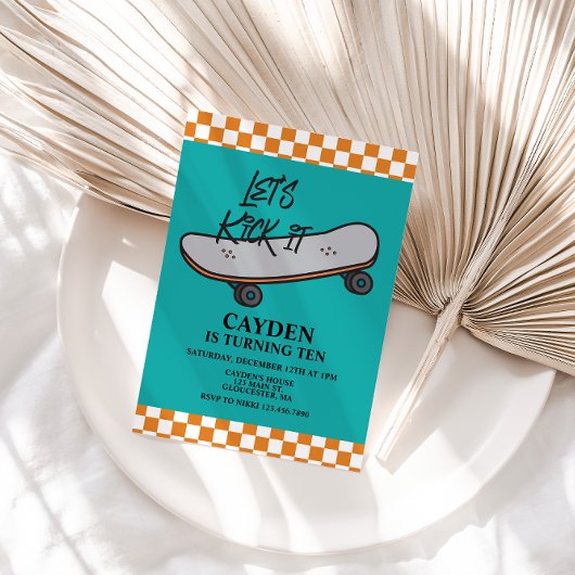 Skateboard - Einladung zum Geburtstag