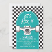 Skateboard - Einladung zum Geburtstag (Vorderseite)