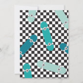 Skateboard - Einladung zum Geburtstag (Rückseite)