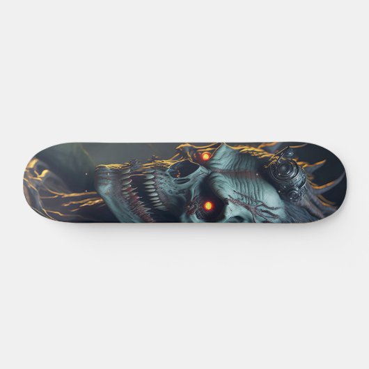 Skateboard Esquelético rostro de monstruo sombi (Horizontal)