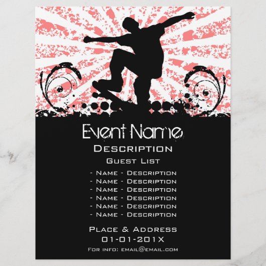 Skateboard-Event-Werbeaktion Flyer (Vorne)