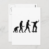 Skateboard-Evolution Postkarte (Vorne/Hinten)