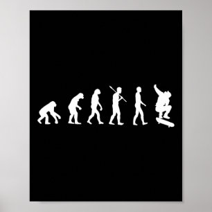 Skateboard-Evolution - Skateboarding-Geschenk-Shir Poster