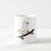Skateboard fahrende Ente Kaffeetasse (Mittel)