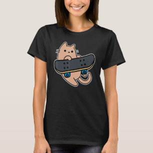 Skateboard fahrende Katze beim Skateboardfahren au T-Shirt