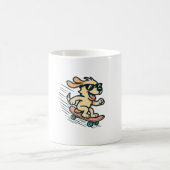 Skateboard fahrender Hund Kaffeetasse (Mittel)