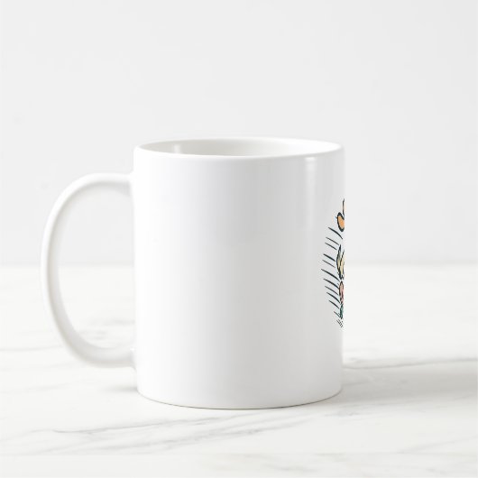 Skateboard fahrender Hund Kaffeetasse (Links)