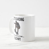 Skateboard fahrender Skateboarder Kaffeetasse (Vorderseite Links)