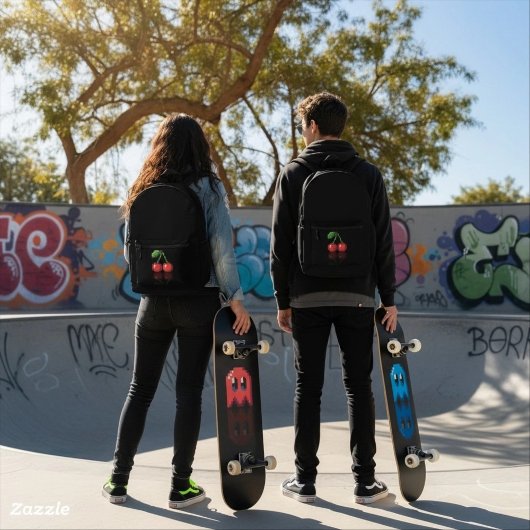 Skateboard Fan Art Pac-Man Schwarzer Geist