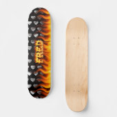 Skateboard Feuer und Flammen Design. (Vorderseite)