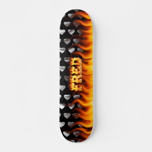 Skateboard Feuer und Flammen Design. (Vorne)