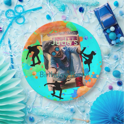 Skateboard Foto Geburtstag, Party Paper Teller (Party)