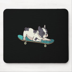 Skateboard Französische Bulldogge Skateboarding Hu Mousepad