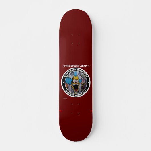 Skateboard "FREE SPEECH ARMY 3" (Vorne)