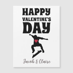 Skateboard, Frohe Valentinstag Personalisieren Nam Magnetkarte