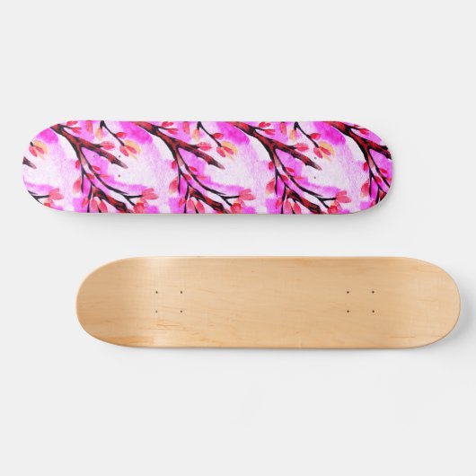 Skateboard Fuji und Sakura (sakura-Version) (Horizontal)