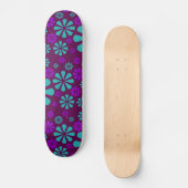 Skateboard für abstrakte Blume (Vorderseite)