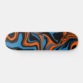 Skateboard für Abstraktes blaues Orange und schwar (Horizontal)