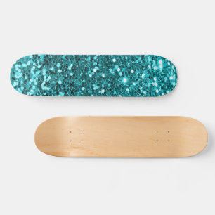 Skateboard für aquamarine Glitzer