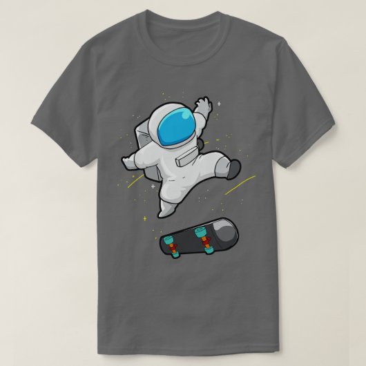 Skateboard für Astronauten T-Shirt (Design vorne)