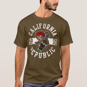 Skateboard für Bären in der Republik Kalifornien T-Shirt