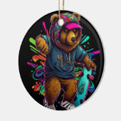 Skateboard für Bärenschwanz Keramik Ornament (Links)