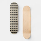 Skateboard für Beige und Schwarze Sterne (Vorderseite)
