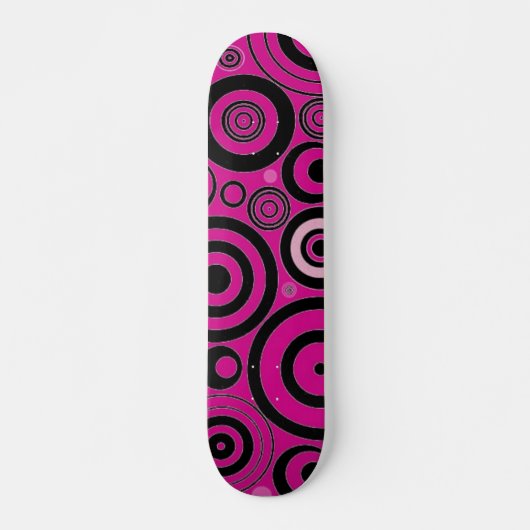 Skateboard für Black & Pink Circles (Vorne)