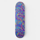 Skateboard für Blau und Rosa Waves (Vorderseite)
