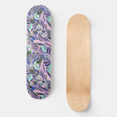 Skateboard für Blau und Rosa Waves (Vorderseite)