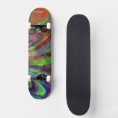 Skateboard für blaugrünes Fraktal (Vorderseite)