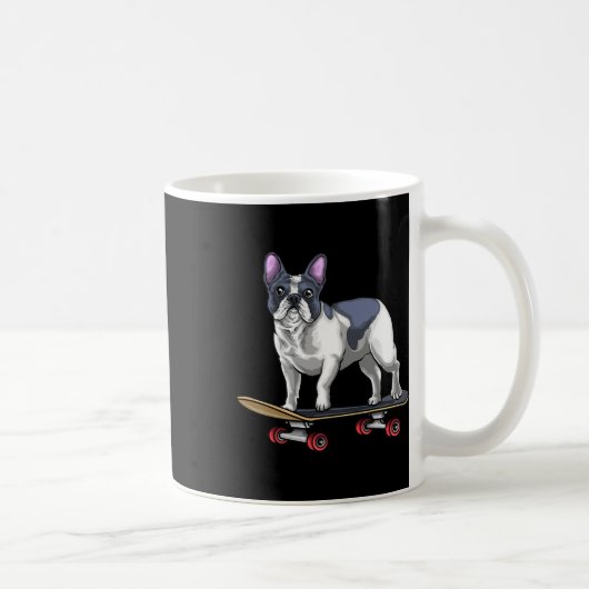 Skateboard für Bulldoggen Kaffeetasse (Rechts)
