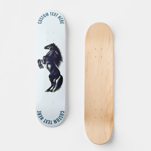 Skateboard für das aufrechte Schwarze Pferd - Ihr  (Vorderseite)