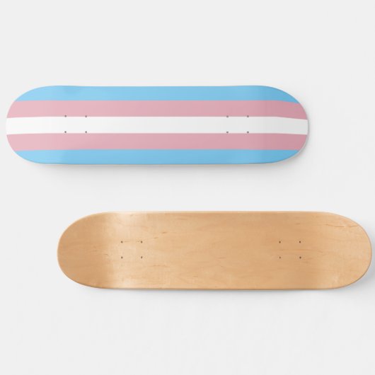 Skateboard für das Trans-Pride-Flag (Horizontal)