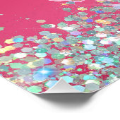 Skateboard für Fairy und Dragon On Pink D Marke Poster (Ecke)