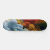 Skateboard für farbenfrohe Wolken (Horizontal)