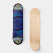 Skateboard für festgehaltenes Glasfenster (Vorderseite)