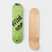 Skateboard für grüne Leopard-Printwerbung und -Mar (Vorderseite)