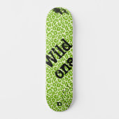 Skateboard für grüne Leopard-Printwerbung und -Mar (Vorderseite)