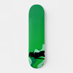 Skateboard für grüne Silhouette