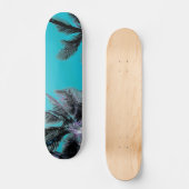 Skateboard für hawaiianische Palmen, blau (Vorderseite)
