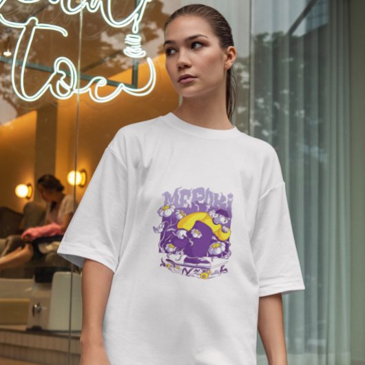 Skateboard für Mann mit Blumen T-Shirt