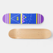 Skateboard für mit Monogramm, farbenfrohe Berglogo (Horizontal)