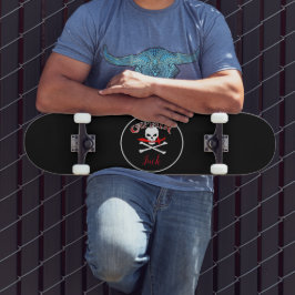 Skateboard für personalisierte Piratenflagge
