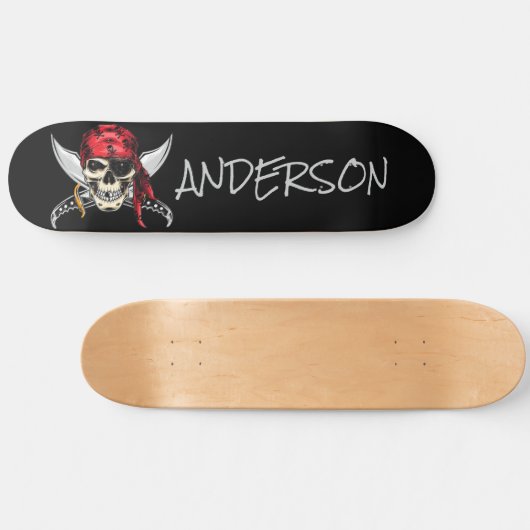 Skateboard für personalisierte Piratenschiffe (Horizontal)